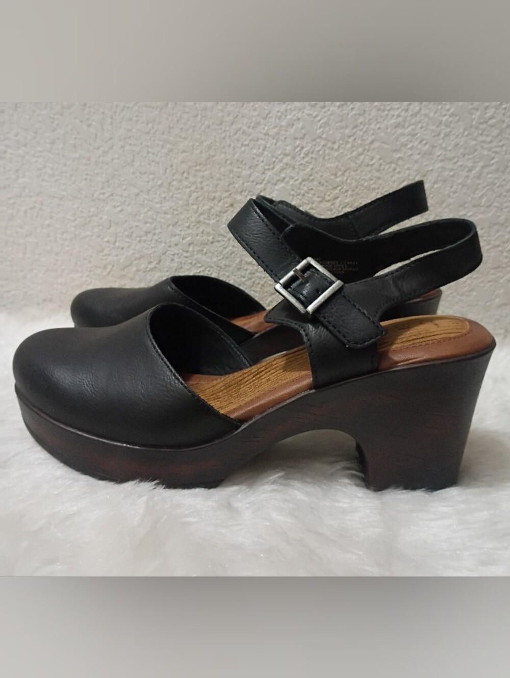 BOC Black Leather Mules